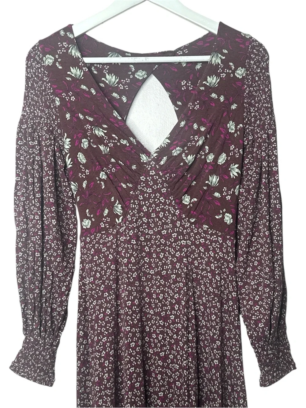Free People Love Story Maxi Dress In Raisin Combo Size XS